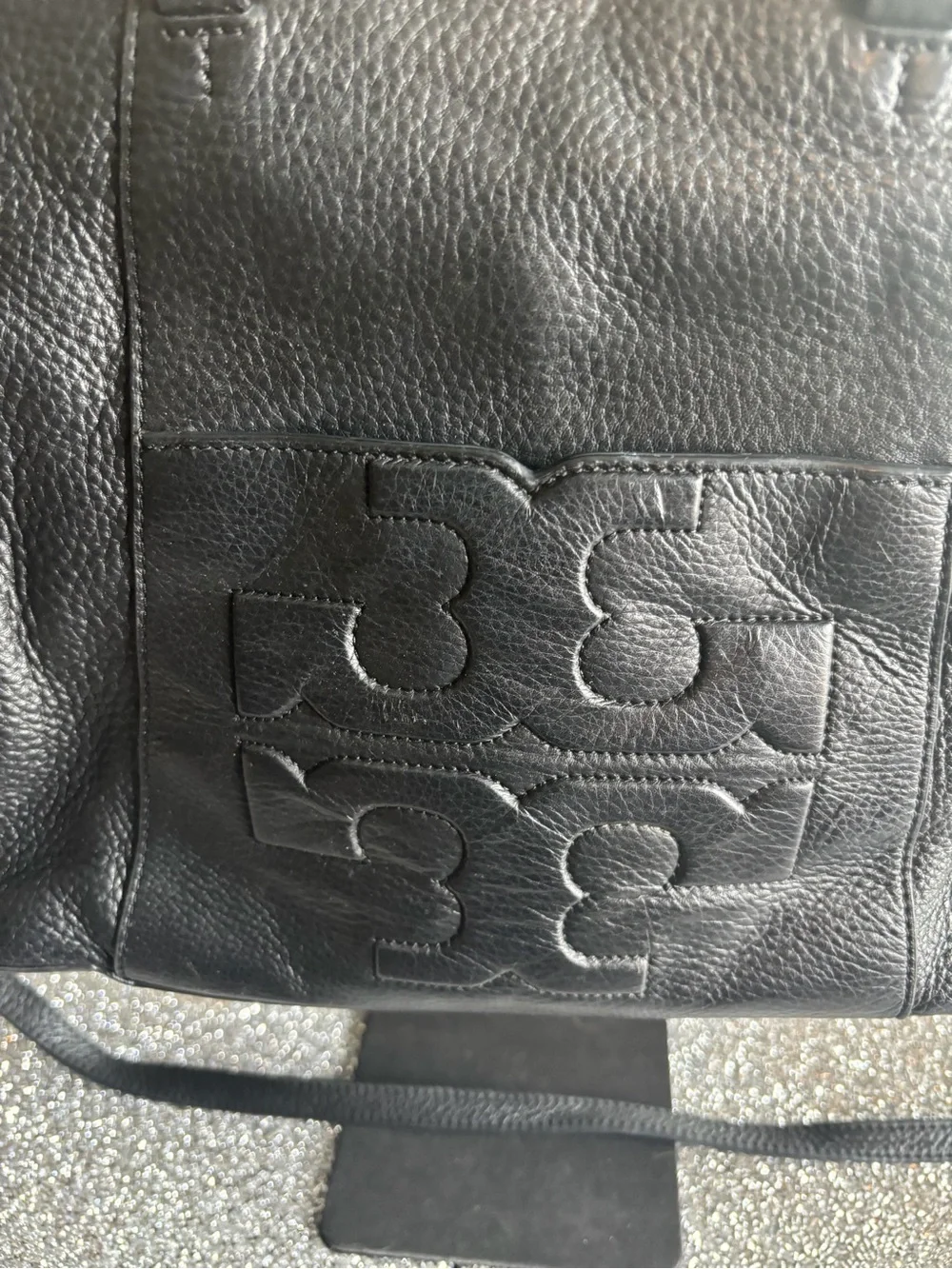 🎀Tory Burch Black Leather‎ Satchel with Detachable Strap
